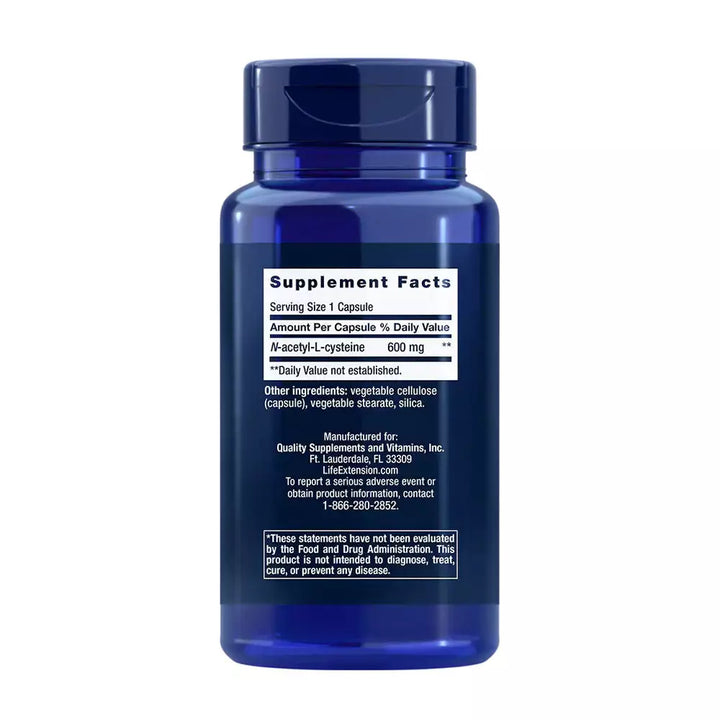 Life Extension N-Acetyl-L-Cysteine 600 mg (60 Cápsula)