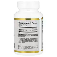 California Gold Nutrition, Nicotinamide Riboside Tartrate (NR), 250 mg, 60 Veggie Capsules