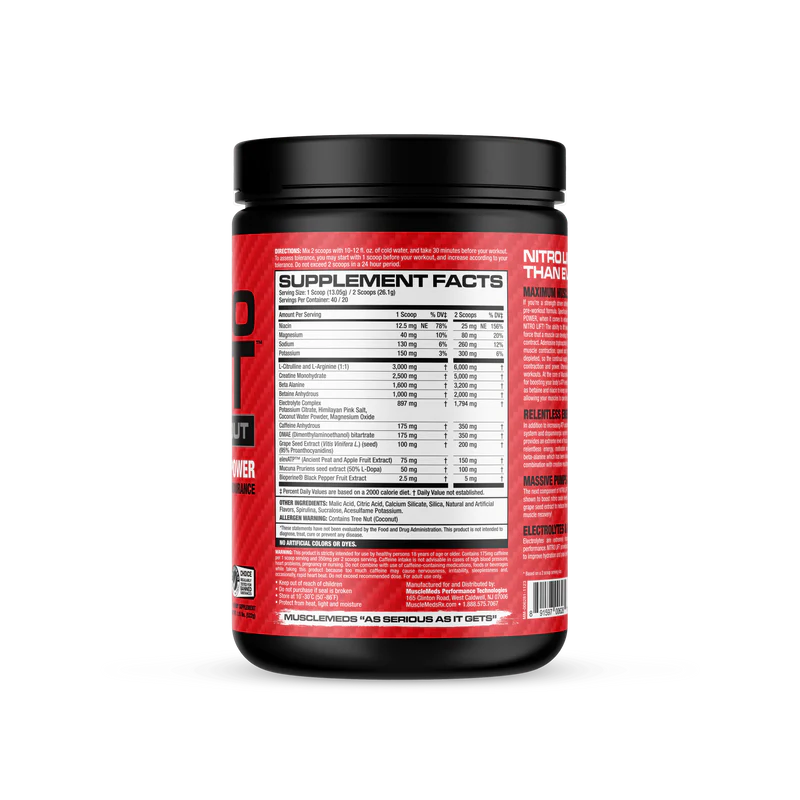 Nitro Lift – Pre-workout – Strength + Performance