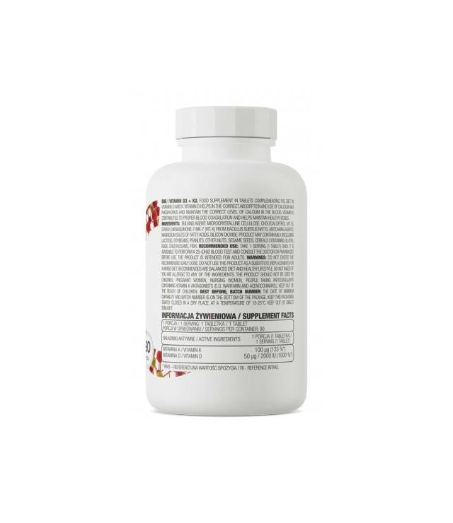 VITAMINA D3 + K2 90 COMPRIMIDOS